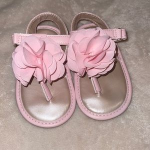 NWOT Pink Flower Sandals